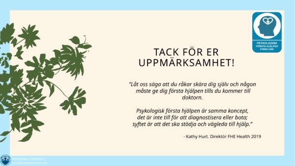 Psykologisk första hjälpen – Stöd i mötet med psykisk ohälsa på arbetsplatsen (GRATIS) - Bild 11