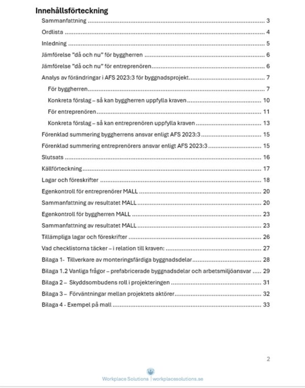 Arbetsmiljöansvar i byggprojekt – Egenkontroll & tillämpning enligt AFS 2023:3 - Bild 2