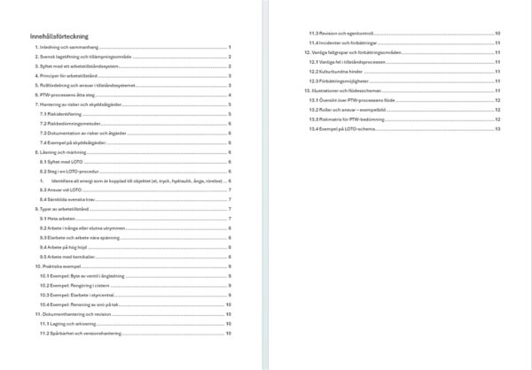 Tillstånd för arbete / PTW– Svenskt kompendium för chefer - Bild 2
