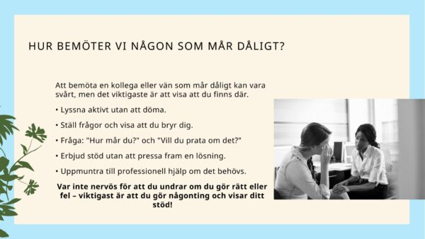 Psykologisk första hjälpen – Stöd i mötet med psykisk ohälsa på arbetsplatsen (GRATIS) - Bild 7