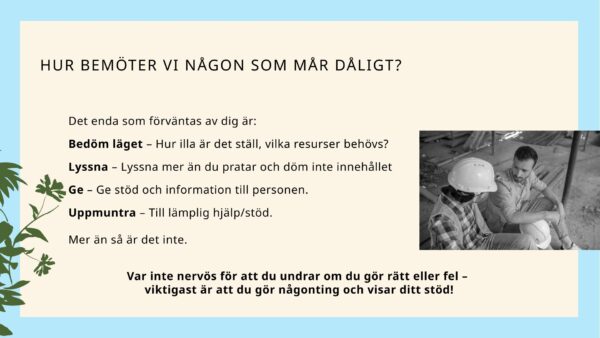 Psykologisk första hjälpen – Stöd i mötet med psykisk ohälsa på arbetsplatsen (GRATIS) - Bild 8