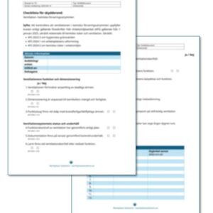 Checklista för skyddsrond kemisk förvaring ventilation