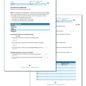 Checklista för skyddsrond kemisk förvaring ventilation